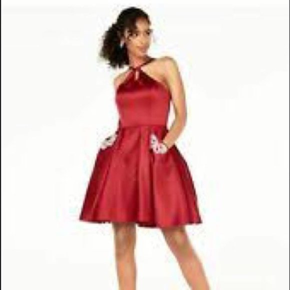 NWT Blondie Nites Keyhole Fit & Flare Dress, sz 1 - Picture 1 of 14